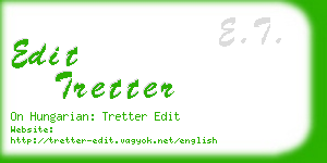 edit tretter business card